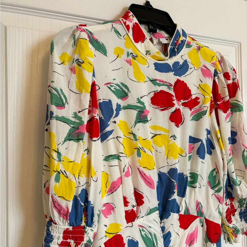 RIXO x TARGET Floral Mock Neck Cascade Ruffle Dress - Picture 4 of 8